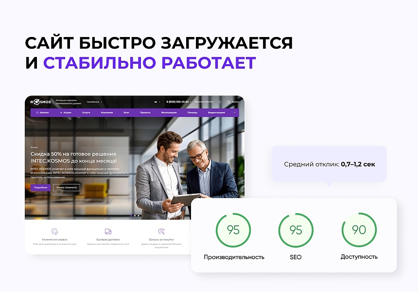 INTEC.KOSMOS - готовый интернет-магазин на «1С-Битрикс» со встроенным искусственным интеллектом